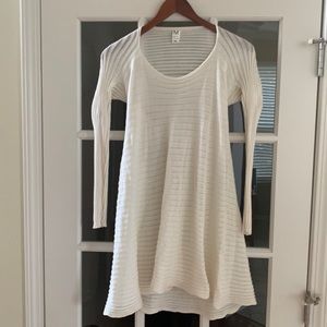 Off white sheer dress cute over slip dress or as yoga cover up